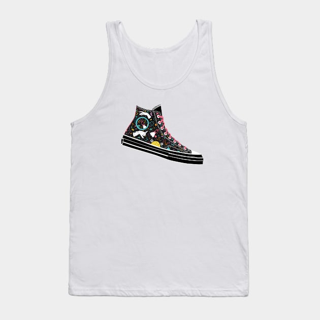 Space Converse Illustration black &amp; colour Tank Top by MickeyEdwards